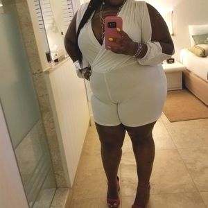 FTF Open Sleeve White Romper